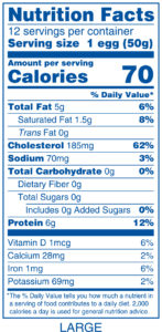 nutrition facts eggs